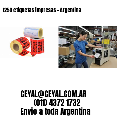 1250 etiquetas impresas – Argentina
