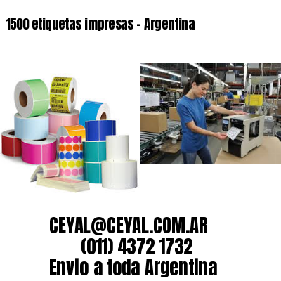 1500 etiquetas impresas – Argentina
