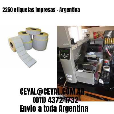2250 etiquetas impresas – Argentina