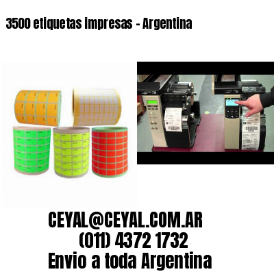 3500 etiquetas impresas – Argentina