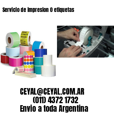 Servicio de impresion 0 etiquetas