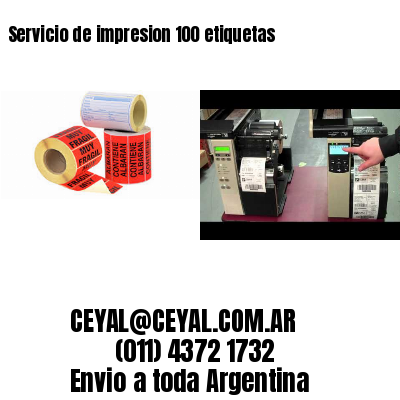 Servicio de impresion 100 etiquetas