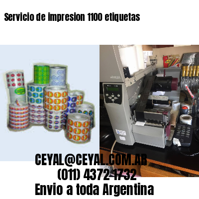 Servicio de impresion 1100 etiquetas