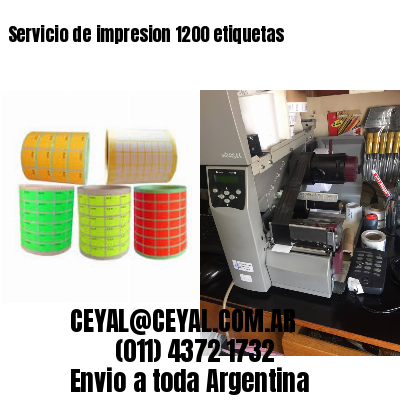 Servicio de impresion 1200 etiquetas