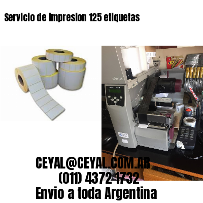 Servicio de impresion 125 etiquetas
