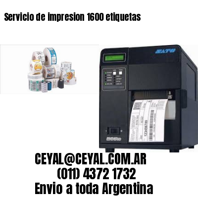Servicio de impresion 1600 etiquetas