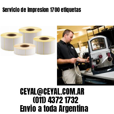 Servicio de impresion 1700 etiquetas