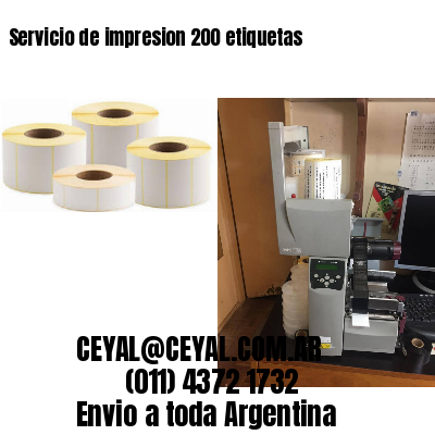Servicio de impresion 200 etiquetas