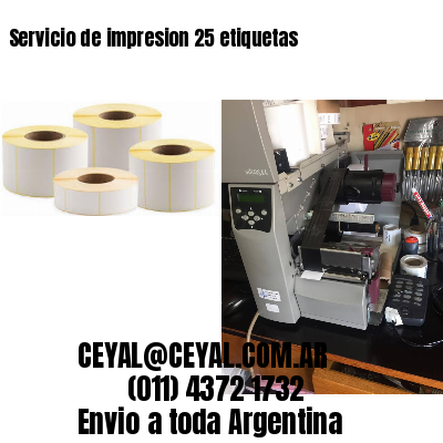 Servicio de impresion 25 etiquetas