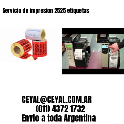 Servicio de impresion 2525 etiquetas