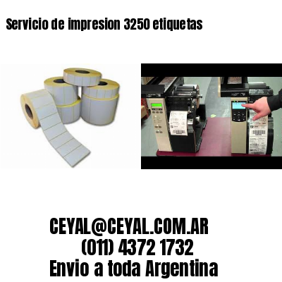Servicio de impresion 3250 etiquetas