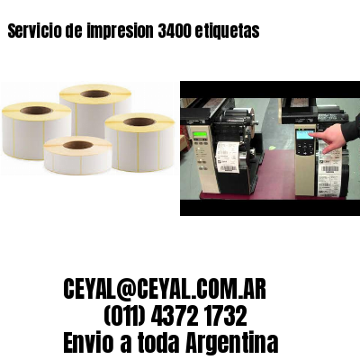 Servicio de impresion 3400 etiquetas