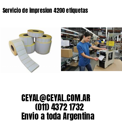 Servicio de impresion 4200 etiquetas