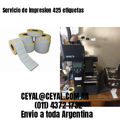 Servicio de impresion 425 etiquetas