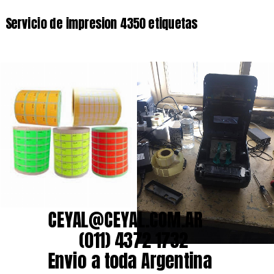 Servicio de impresion 4350 etiquetas