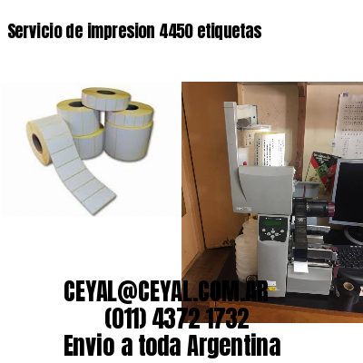 Servicio de impresion 4450 etiquetas