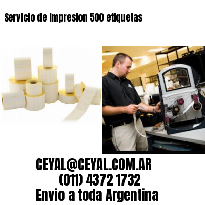 Servicio de impresion 500 etiquetas