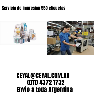 Servicio de impresion 550 etiquetas