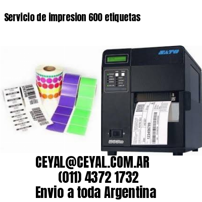 Servicio de impresion 600 etiquetas