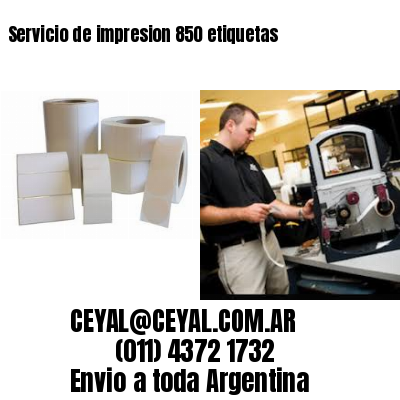 Servicio de impresion 850 etiquetas