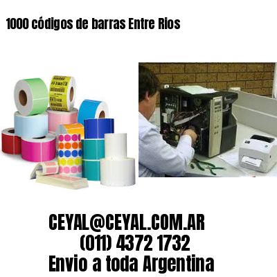 1000 códigos de barras Entre Rios
