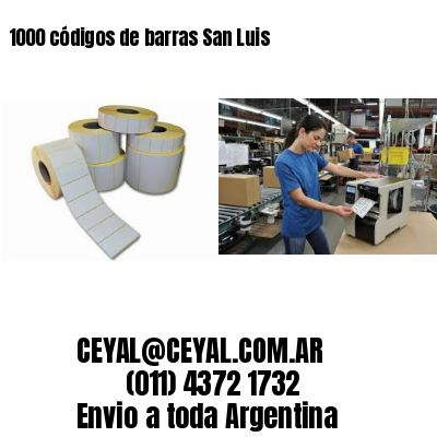1000 códigos de barras San Luis
