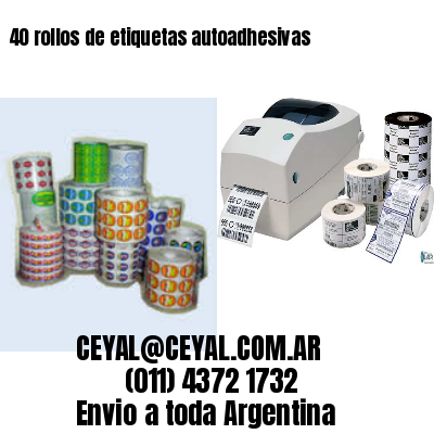 40 rollos de etiquetas autoadhesivas