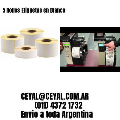 5 Rollos Etiquetas en Blanco