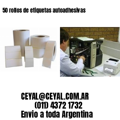 50 rollos de etiquetas autoadhesivas