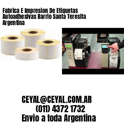 Fabrica E Impresion De Etiquetas Autoadhesivas Barrio Santa Teresita Argentina