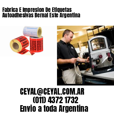 Fabrica E Impresion De Etiquetas Autoadhesivas Bernal Este Argentina