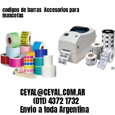 codigos de barras 	Accesorios para mascotas