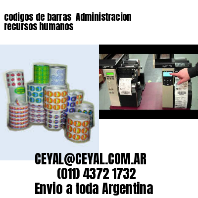 codigos de barras 	Administracion recursos humanos