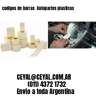 codigos de barras 	Autopartes plasticas