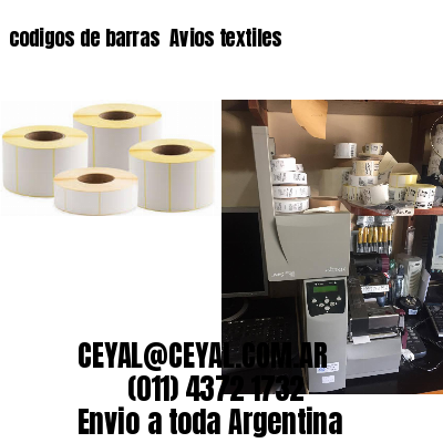 codigos de barras 	Avios textiles