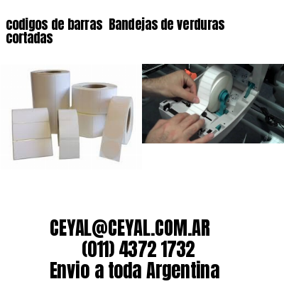 codigos de barras 	Bandejas de verduras cortadas