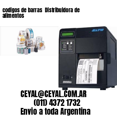 codigos de barras 	Distribuidora de alimentos
