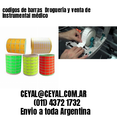 codigos de barras 	Droguería y venta de instrumental médico