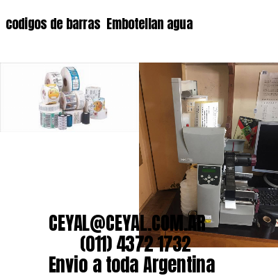 codigos de barras 	Embotellan agua