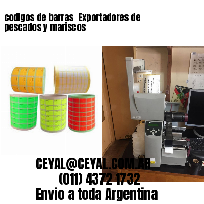 codigos de barras 	Exportadores de pescados y mariscos
