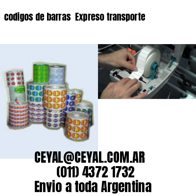 codigos de barras 	Expreso transporte