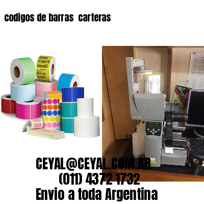 codigos de barras 	carteras