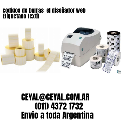 codigos de barras 	el diseñador web Etiquetado textil