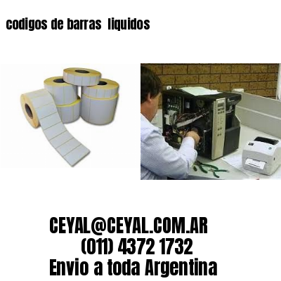 codigos de barras 	liquidos