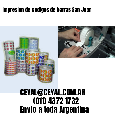 impresion de codigos de barras San Juan