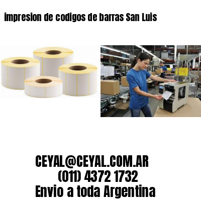 impresion de codigos de barras San Luis