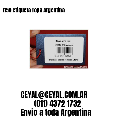 1150 etiqueta ropa Argentina