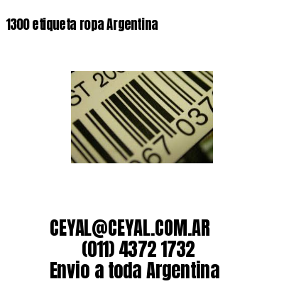 1300 etiqueta ropa Argentina