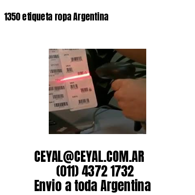1350 etiqueta ropa Argentina