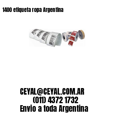 1400 etiqueta ropa Argentina